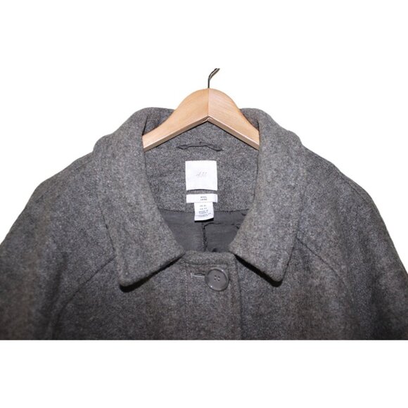 H&M Premium - Oversized Italian Wool Coat in Taupe (XL) - Picture 2 of 11